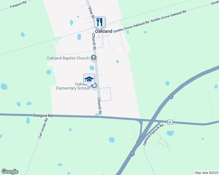 map of restaurants, bars, coffee shops, grocery stores, and more near Jay Drive in Oakland