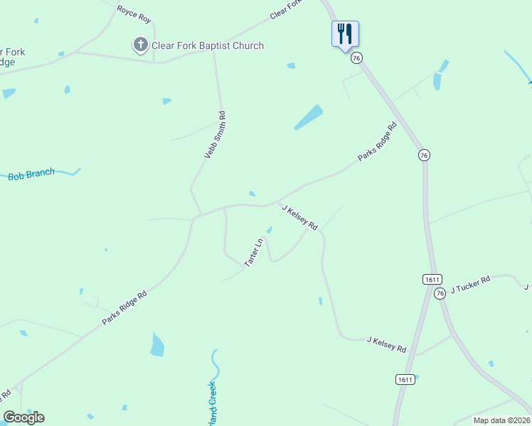 map of restaurants, bars, coffee shops, grocery stores, and more near Parks Ridge Road in Russell Springs