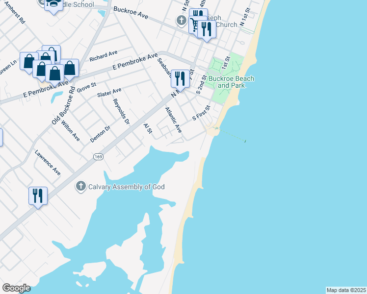map of restaurants, bars, coffee shops, grocery stores, and more near 15 Thimble Shoals Court in Hampton