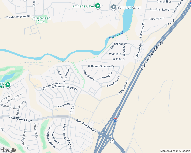 map of restaurants, bars, coffee shops, grocery stores, and more near 4145 Figbird Drive in St. George