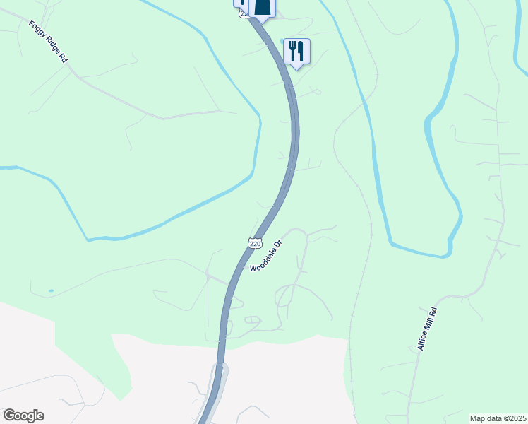 map of restaurants, bars, coffee shops, grocery stores, and more near 17755 Virgil H Goode Highway in Rocky Mount