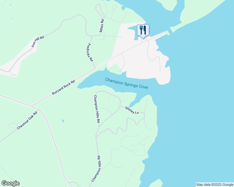 map of restaurants, bars, coffee shops, grocery stores, and more near Champion Hills Road in Kuttawa