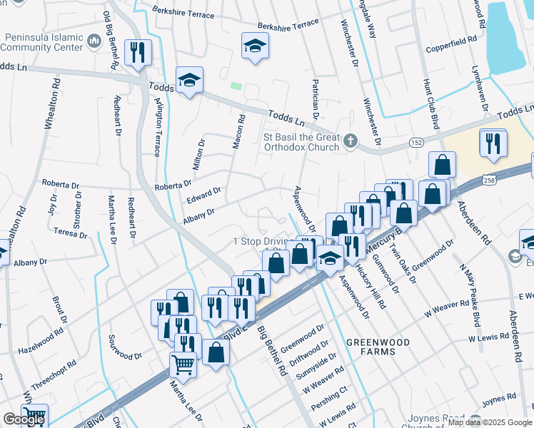 map of restaurants, bars, coffee shops, grocery stores, and more near 37 Treasure Key in Hampton