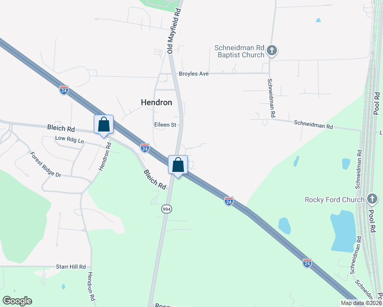 map of restaurants, bars, coffee shops, grocery stores, and more near 4700-4798 Mayfield Paducah Road in Paducah