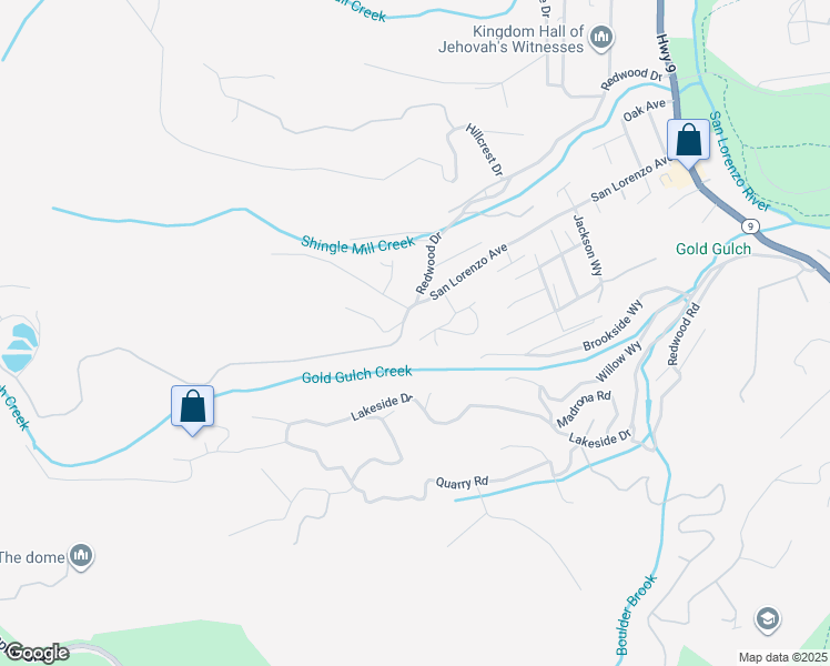 map of restaurants, bars, coffee shops, grocery stores, and more near 834 Buckeye Drive in Felton