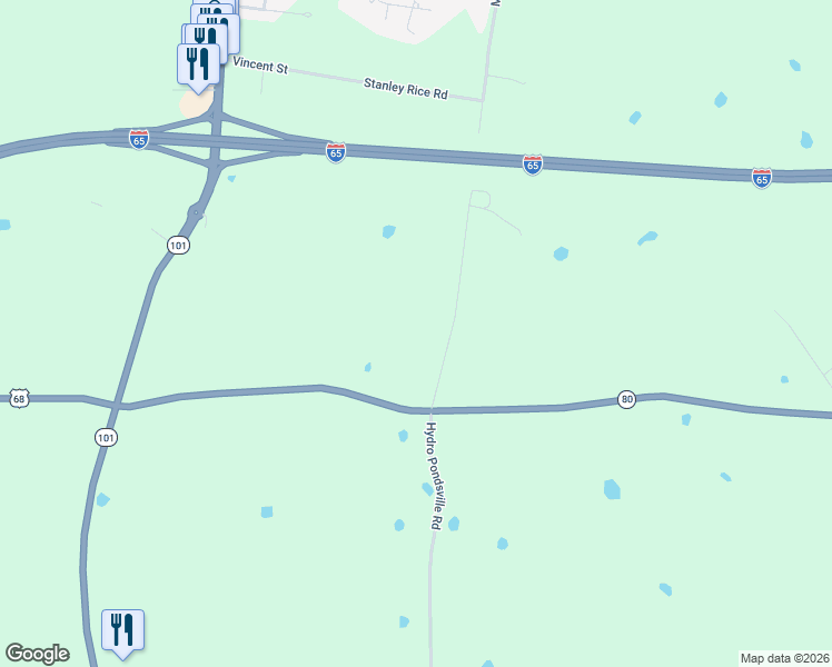 map of restaurants, bars, coffee shops, grocery stores, and more near 281 Hurt Road in Smiths Grove