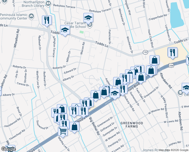 map of restaurants, bars, coffee shops, grocery stores, and more near 37 Treasure Key in Hampton