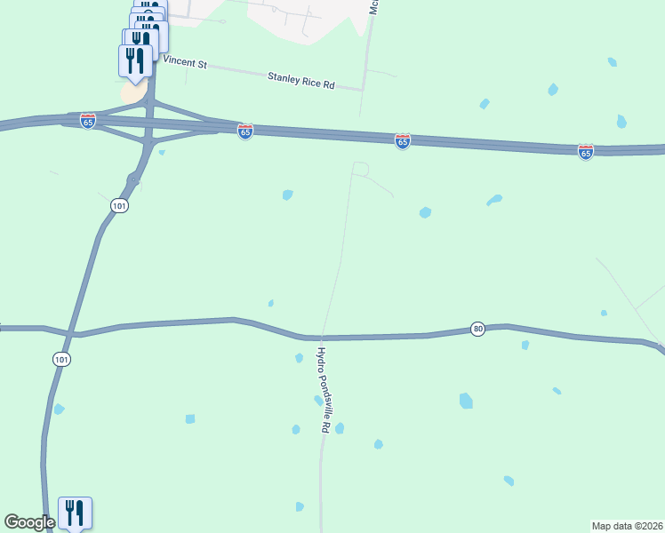 map of restaurants, bars, coffee shops, grocery stores, and more near 281 Hurt Road in Smiths Grove