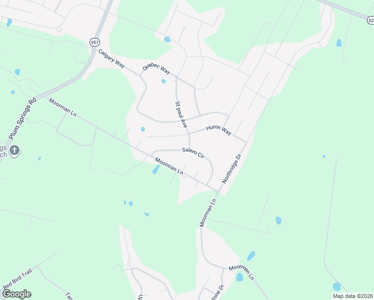 map of restaurants, bars, coffee shops, grocery stores, and more near Salem Circle in Bowling Green