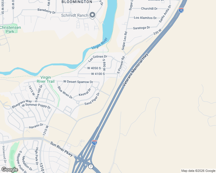 map of restaurants, bars, coffee shops, grocery stores, and more near 3922 Pioneer Rd in St George