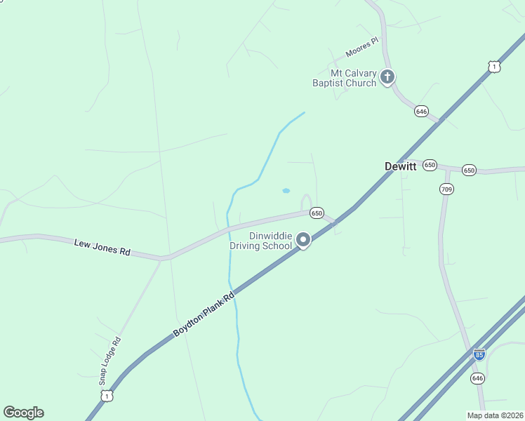 map of restaurants, bars, coffee shops, grocery stores, and more near 14710 Lew Jones Road in DeWitt
