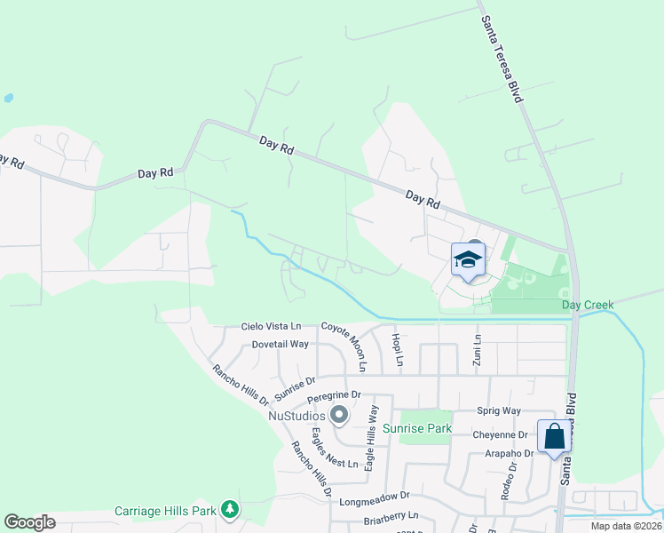 map of restaurants, bars, coffee shops, grocery stores, and more near 1180 Day Road in Gilroy