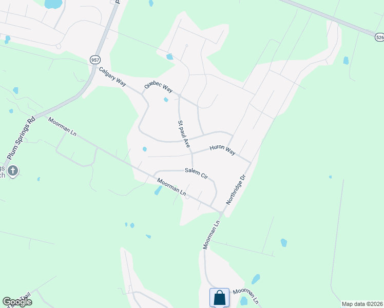 map of restaurants, bars, coffee shops, grocery stores, and more near Huron Way in Bowling Green