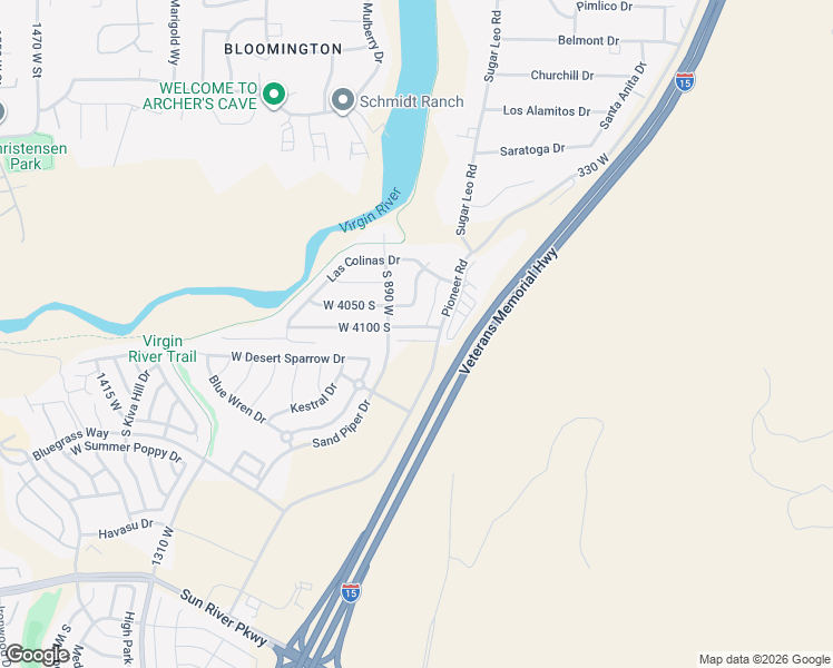 map of restaurants, bars, coffee shops, grocery stores, and more near 833 West 4100 South in St. George