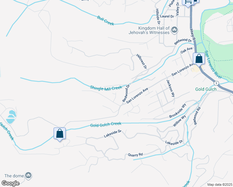 map of restaurants, bars, coffee shops, grocery stores, and more near 934 Ora Way in Felton
