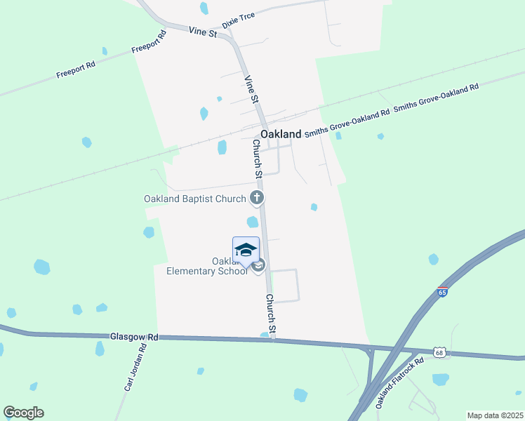 map of restaurants, bars, coffee shops, grocery stores, and more near 2494 Church Street in Oakland