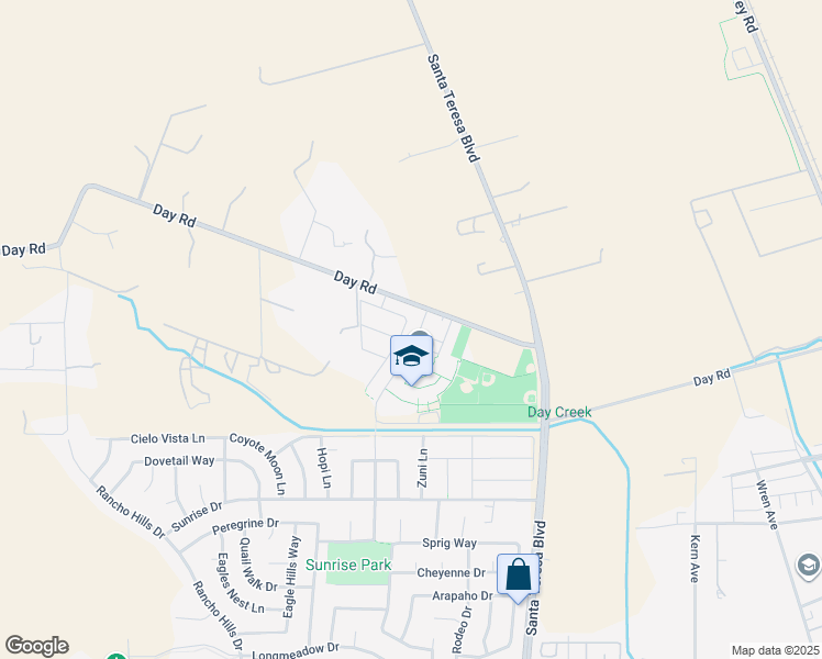 map of restaurants, bars, coffee shops, grocery stores, and more near 9938 Bobcat Court in Gilroy