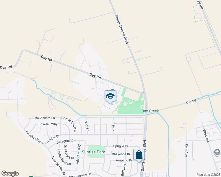 map of restaurants, bars, coffee shops, grocery stores, and more near 9938 Bobcat Court in Gilroy