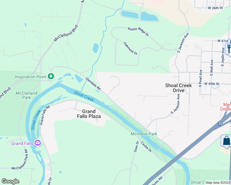 map of restaurants, bars, coffee shops, grocery stores, and more near 1087-1123 Glendale Rd in Joplin