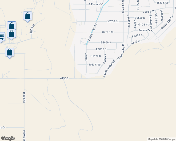 map of restaurants, bars, coffee shops, grocery stores, and more near 2275 Meadow Valley Lane in St. George