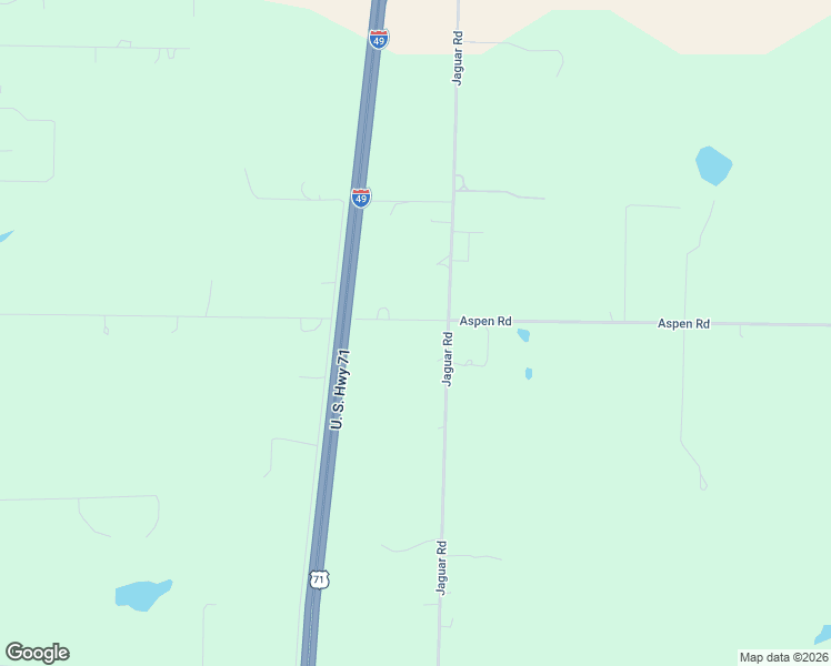 map of restaurants, bars, coffee shops, grocery stores, and more near 11970 Aspen Road in Joplin