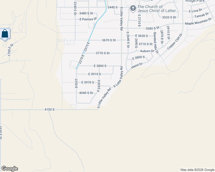map of restaurants, bars, coffee shops, grocery stores, and more near 2482 E 3995 South in St. George