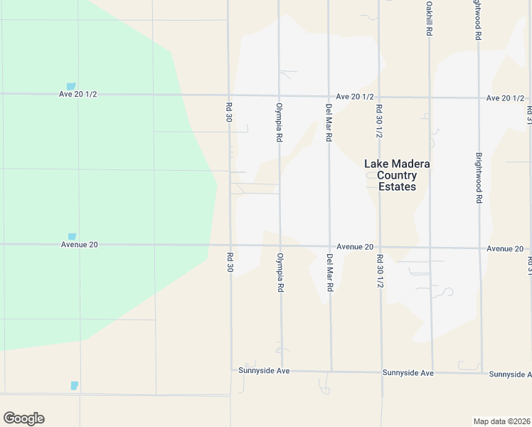 map of restaurants, bars, coffee shops, grocery stores, and more near 20106 Olympia Rd in Madera