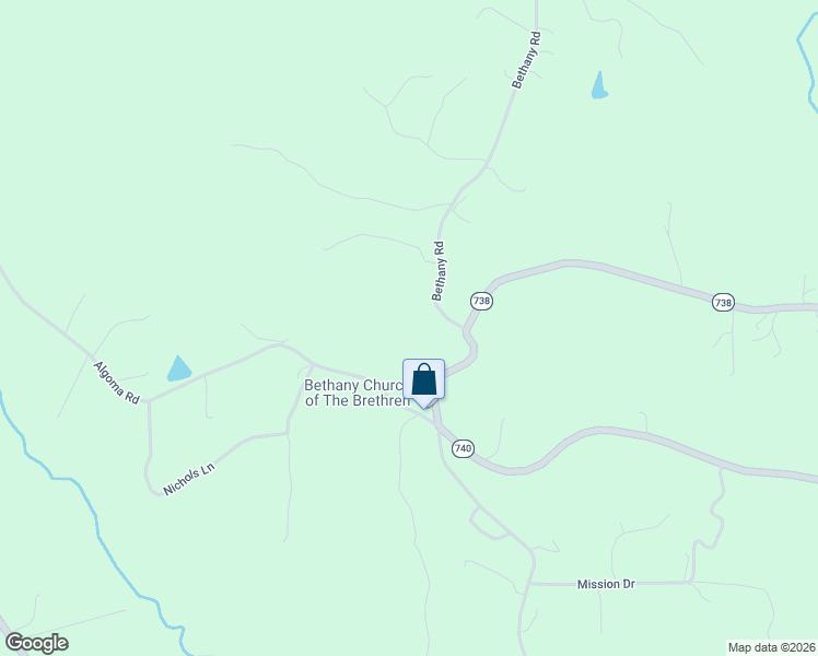 map of restaurants, bars, coffee shops, grocery stores, and more near 2115 Bethany Road in Boones Mill