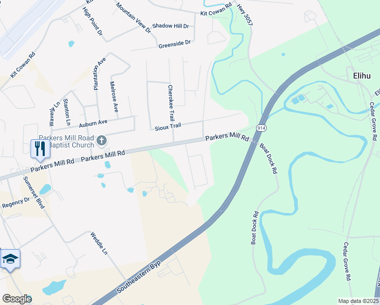 map of restaurants, bars, coffee shops, grocery stores, and more near 1103 Fawn Run in Somerset