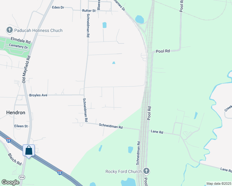 map of restaurants, bars, coffee shops, grocery stores, and more near 4401-4499 Harper Ln in Paducah