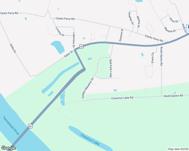 map of restaurants, bars, coffee shops, grocery stores, and more near 343 Golden Meadow Ln in Ledbetter