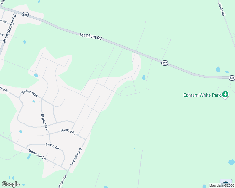 map of restaurants, bars, coffee shops, grocery stores, and more near J B Pruett Rd in Bowling Green