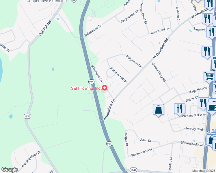 map of restaurants, bars, coffee shops, grocery stores, and more near 657-899 South Normans Lane in Somerset