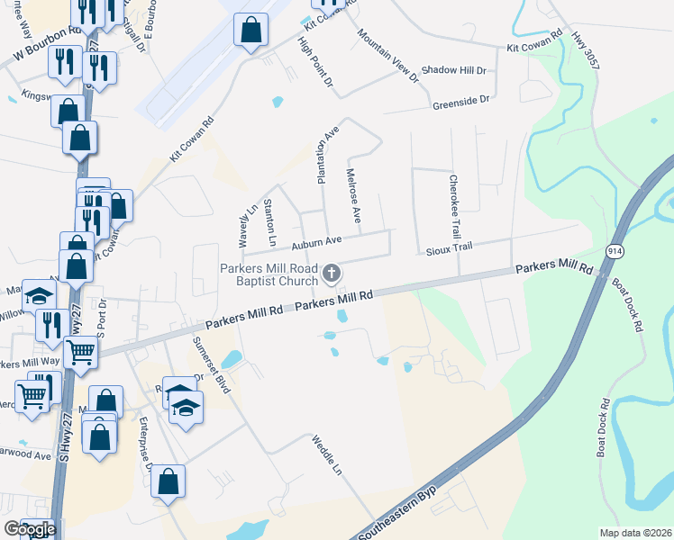 map of restaurants, bars, coffee shops, grocery stores, and more near 306 Colonial Avenue in Somerset