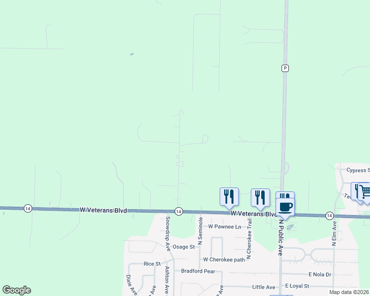map of restaurants, bars, coffee shops, grocery stores, and more near Forgey in Billings