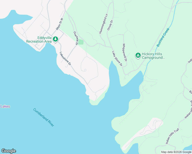 map of restaurants, bars, coffee shops, grocery stores, and more near 178 Oak View Lane in Eddyville