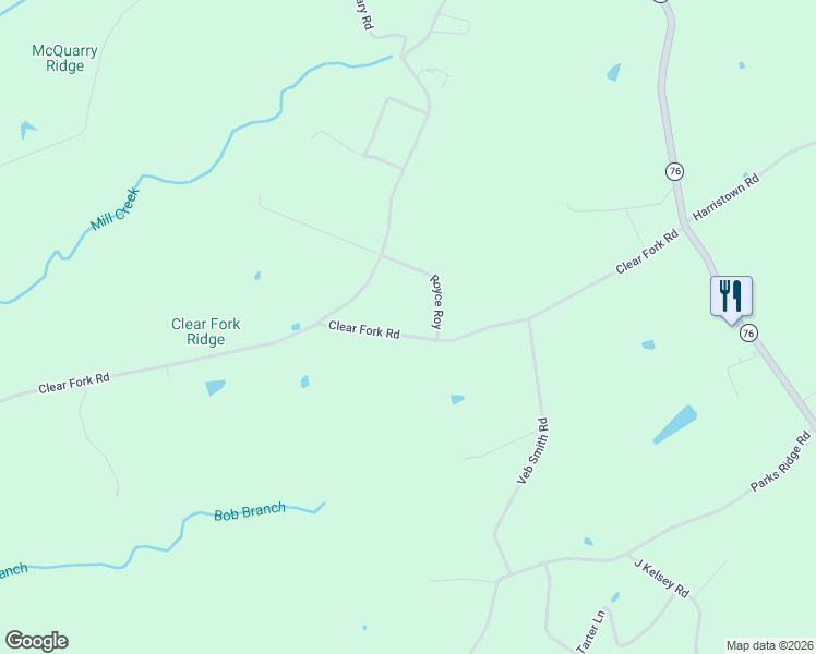 map of restaurants, bars, coffee shops, grocery stores, and more near 748-1799 Clear Fork Road in Russell Springs