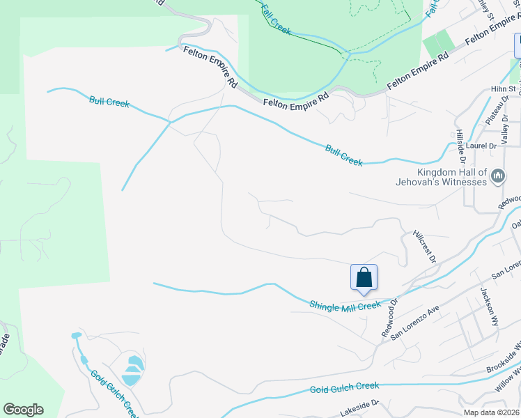 map of restaurants, bars, coffee shops, grocery stores, and more near 1350 Lost Acre Drive in Felton