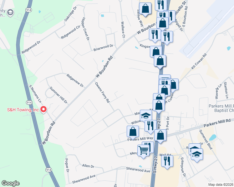 map of restaurants, bars, coffee shops, grocery stores, and more near 102 Vermont Street in Somerset