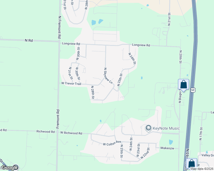 map of restaurants, bars, coffee shops, grocery stores, and more near 2607 North Rhodes Circle in Ozark