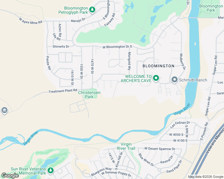 map of restaurants, bars, coffee shops, grocery stores, and more near 3777 Loganberry Circle in St. George