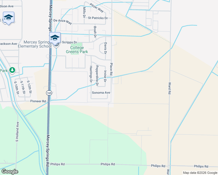 map of restaurants, bars, coffee shops, grocery stores, and more near 2087 Place Road in Los Banos