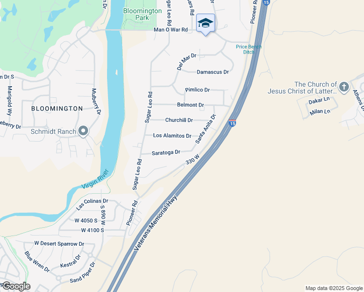 map of restaurants, bars, coffee shops, grocery stores, and more near 514 Saratoga Dr in St George