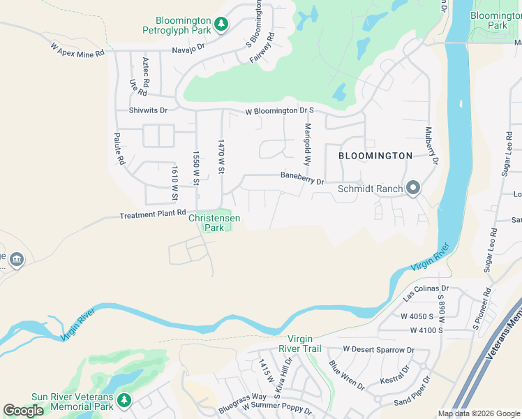 map of restaurants, bars, coffee shops, grocery stores, and more near 3768 Loganberry Circle in St. George