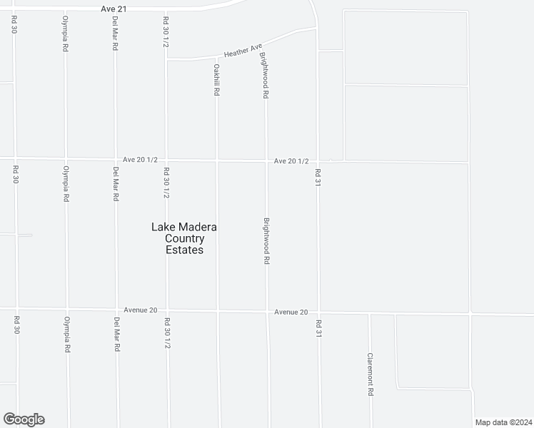 map of restaurants, bars, coffee shops, grocery stores, and more near Brightwood Road in Madera County