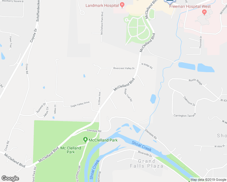 map of restaurants, bars, coffee shops, grocery stores, and more near 3906 McClelland Boulevard in Joplin