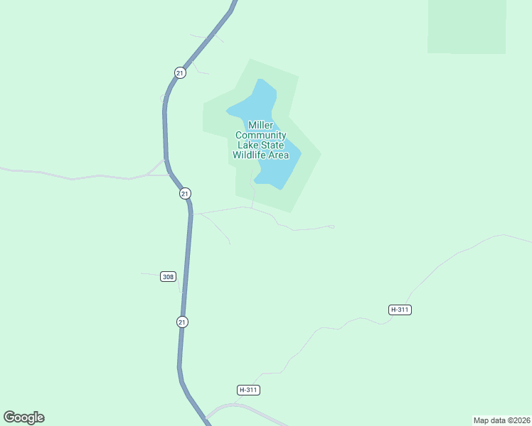 map of restaurants, bars, coffee shops, grocery stores, and more near Miller Lake Road in Van Buren