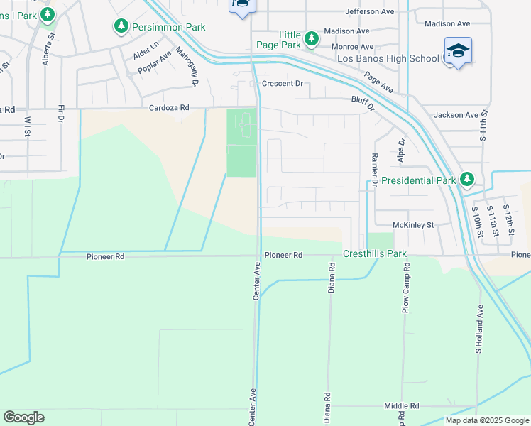 map of restaurants, bars, coffee shops, grocery stores, and more near 309 Amabile Drive in Los Banos