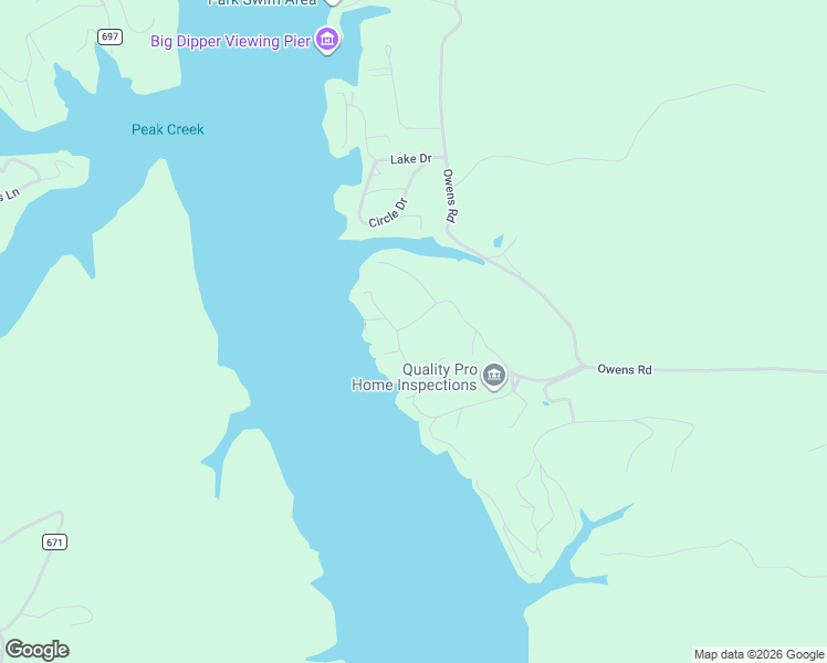 map of restaurants, bars, coffee shops, grocery stores, and more near 5813 Ferry Point Farm Road in Radford