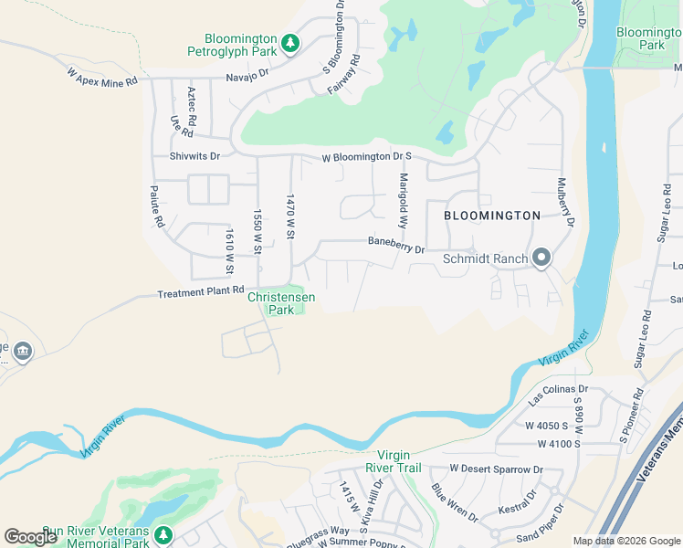 map of restaurants, bars, coffee shops, grocery stores, and more near 3777 Loganberry Circle in St. George